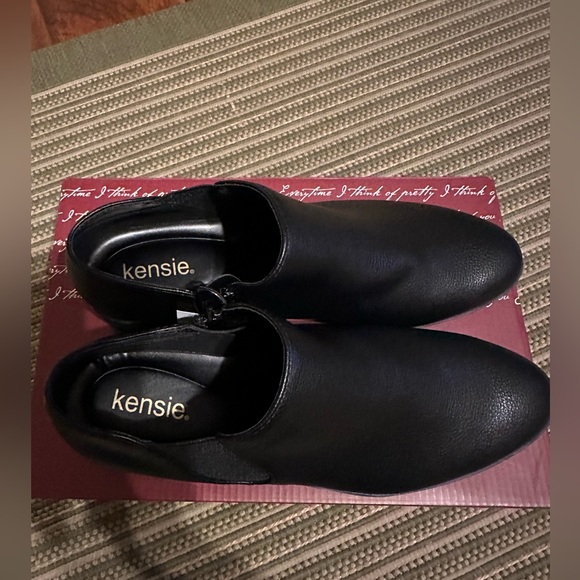 Kensie Women's/Men Leather Short Boot-Black-US Size 8.5M. NWT. - Picture 6 of 8